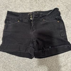 Black Denim Shorts